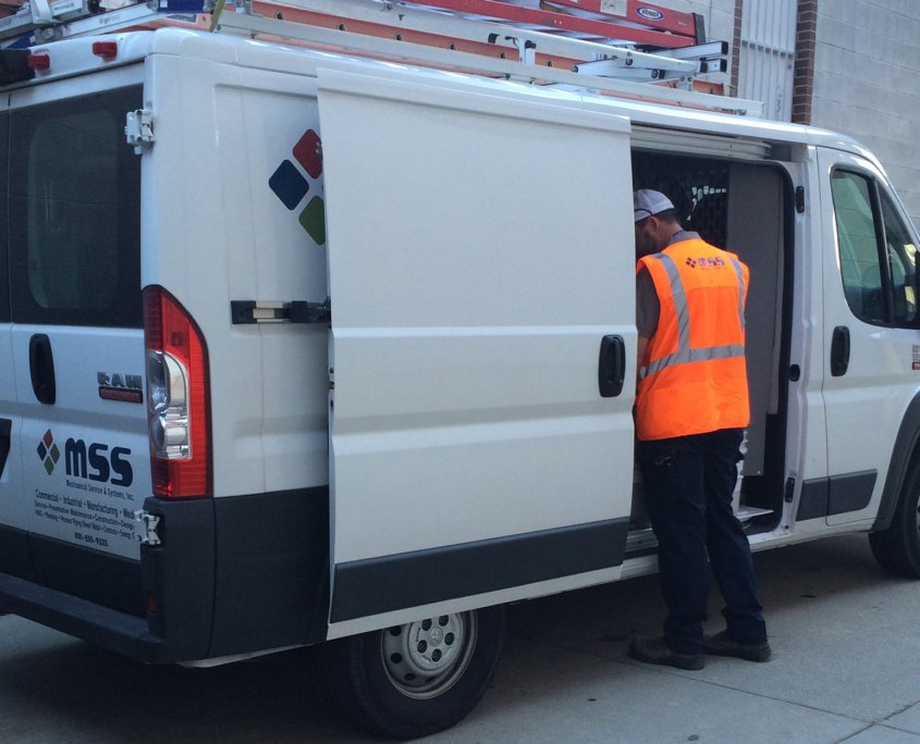 Person Looking In Mss Van Horizontal